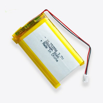 聚合物LED灯具锂电池批发753556-2000mAh