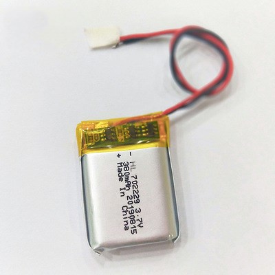智能穿戴超薄超小聚合物锂电池702229-380mAh